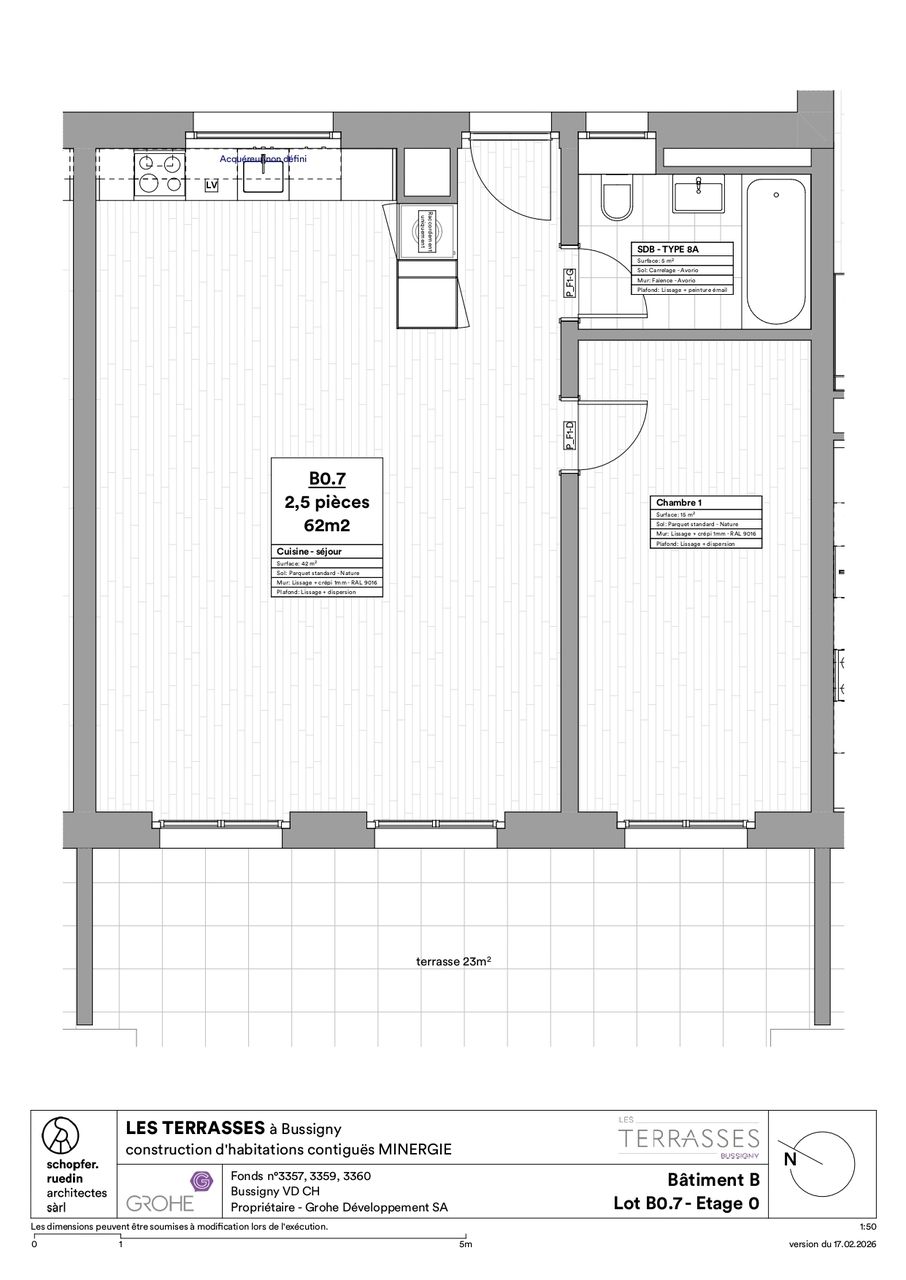 Promotion "Les Terrasses" à Bussigny - Plan lot B0.7