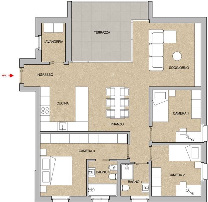 Pregiato 4.5 locali in Nuova Residenza a Giubiasco -  Bild 6