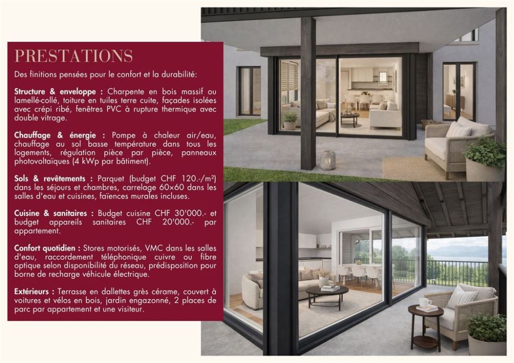 Rez-de-jardin - Nouvelle construction - Arzier - Lot B1 -  Bild 5