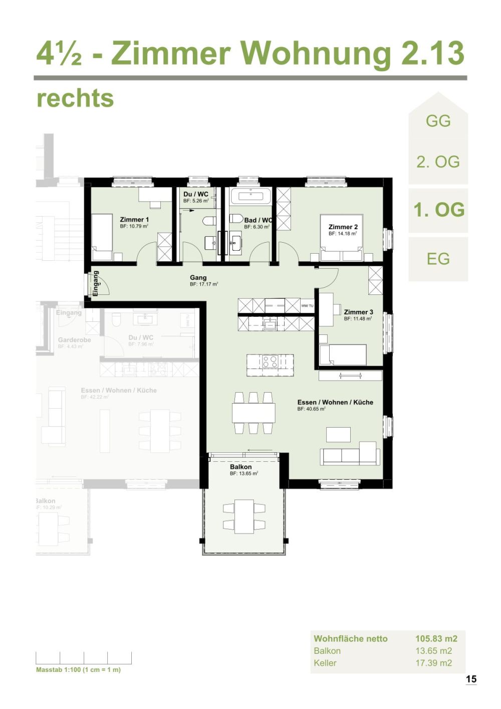 Grosszüge 4.5-Zimmerwohnung 1.OG in modernem Neubau -  Bild 2