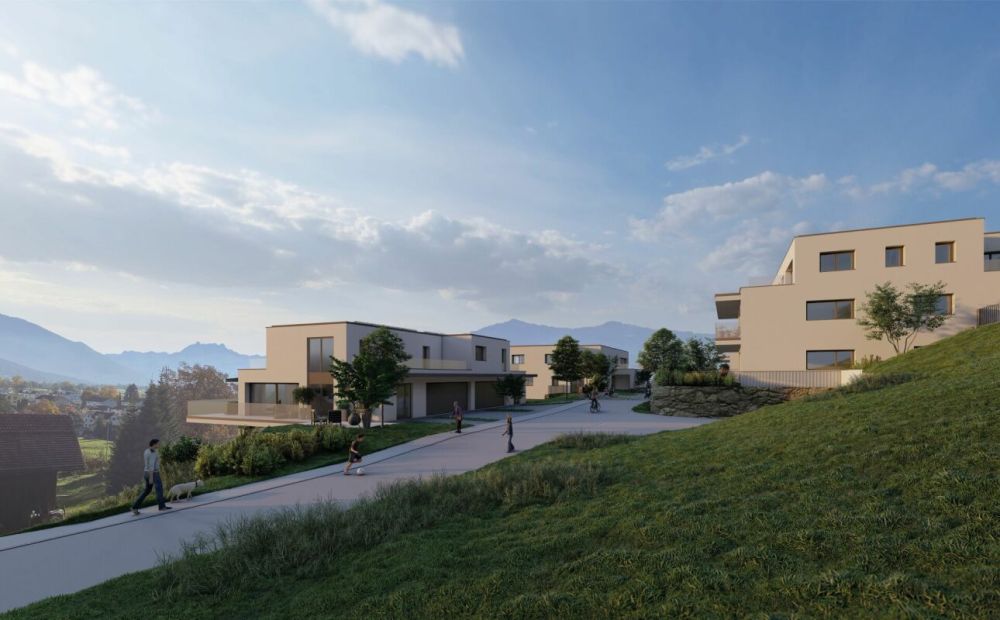 Modernes Eigenheim mit Panorama-Weitsicht ins Grüne und die umliegende Berglandschaft -  Bild 2