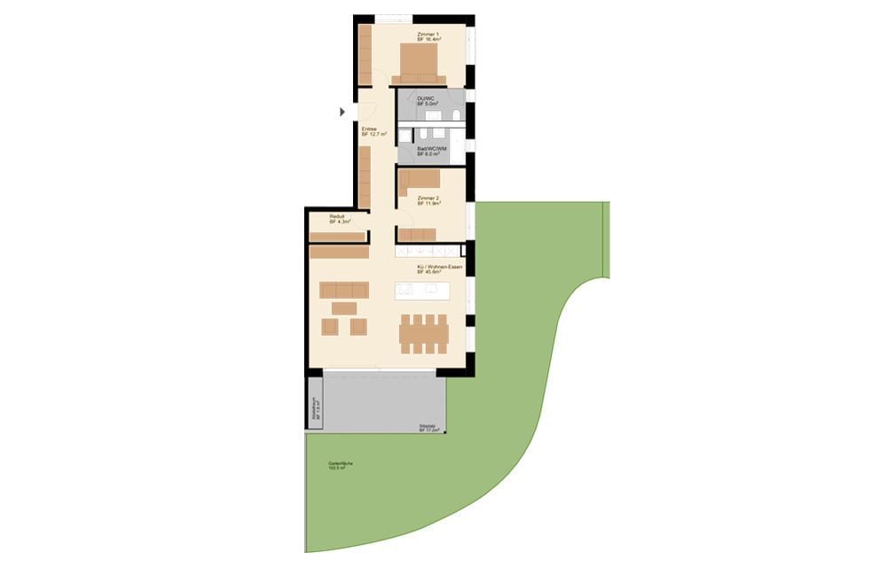 Gartenoase: 3,5-Zimmer Wohnung mit Terrasse und Garten (Top A0.2) -  Bild 7