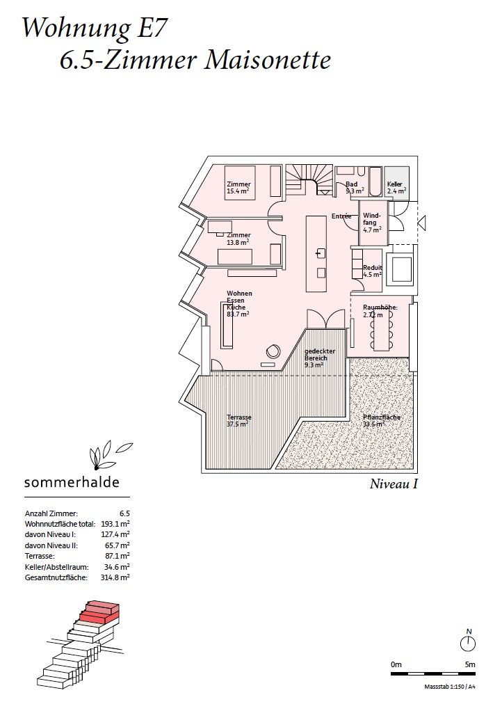 6.5 Zi.-Duplexwohnung – Sichtbeton-Meisterwerk -  Bild 4