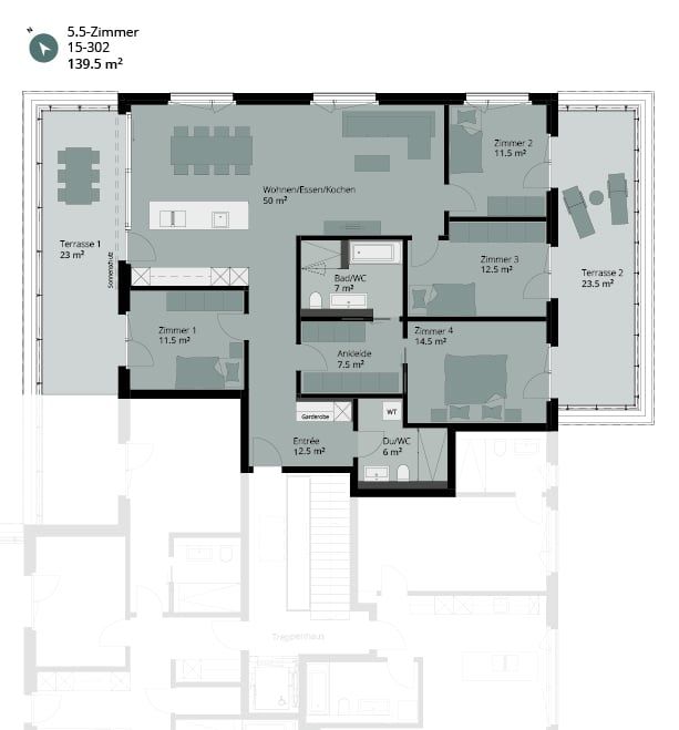 Exklusive Attikawohnung mit grosser Terrasse und traumhaftem Seeblick - Bild 9