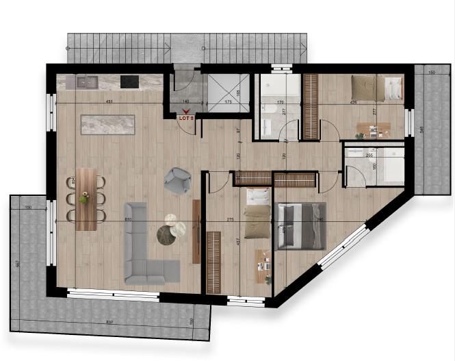 Projet neuf : Lot 3 ? 4.5 pièces de standing avec 2 balcons -  Bild 12