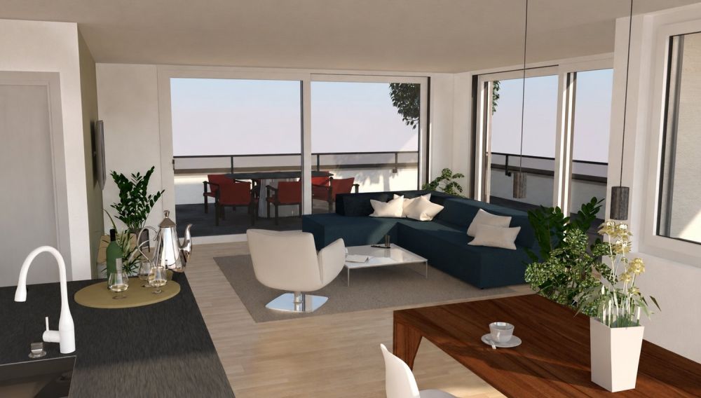 3.5 Zimmer Attika-Wohnung mit 140m2 Terrasse -  Bild 12