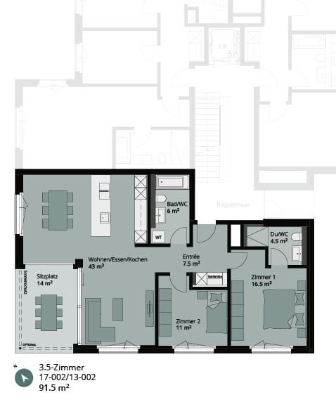 Wohnen mit Qualität - grosszügige 3.5-Zimmerwohnung mit weitläufigem Garten - Bild 10