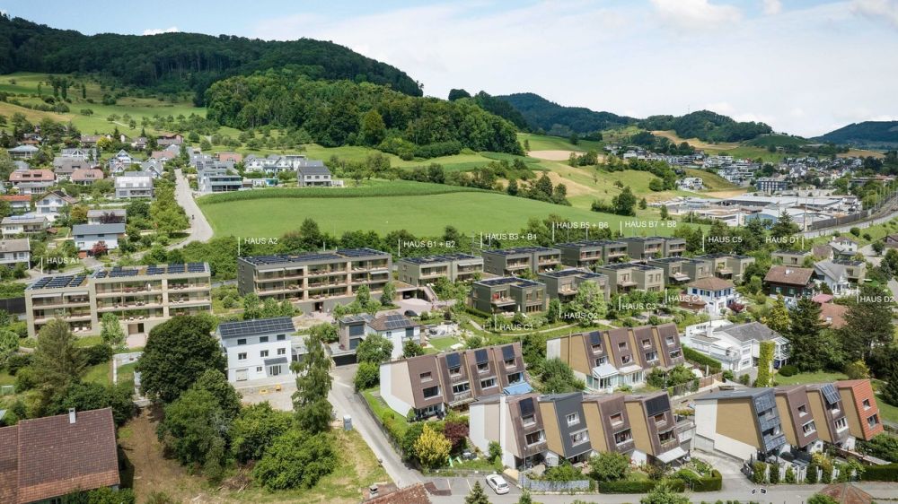 Baubewilligtes Projekt Gemsacker: 5.5-Zimmer-Doppelhaus B2 - Visualisierung
