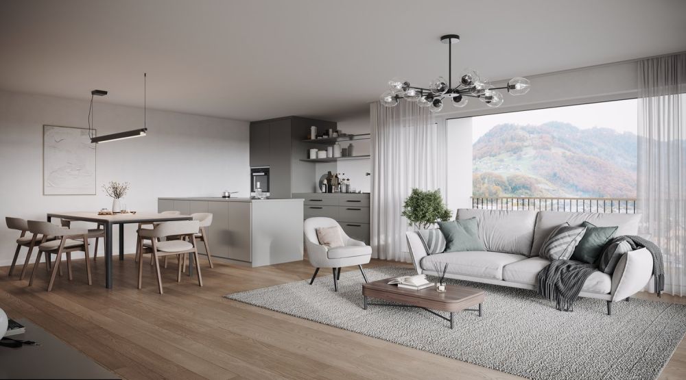 Exklusive 3.5 Zimmer Neubauwohnung mit grosszügigem Gartenanteil - 117m2 - CHF 699'000.00 -  Bild 6