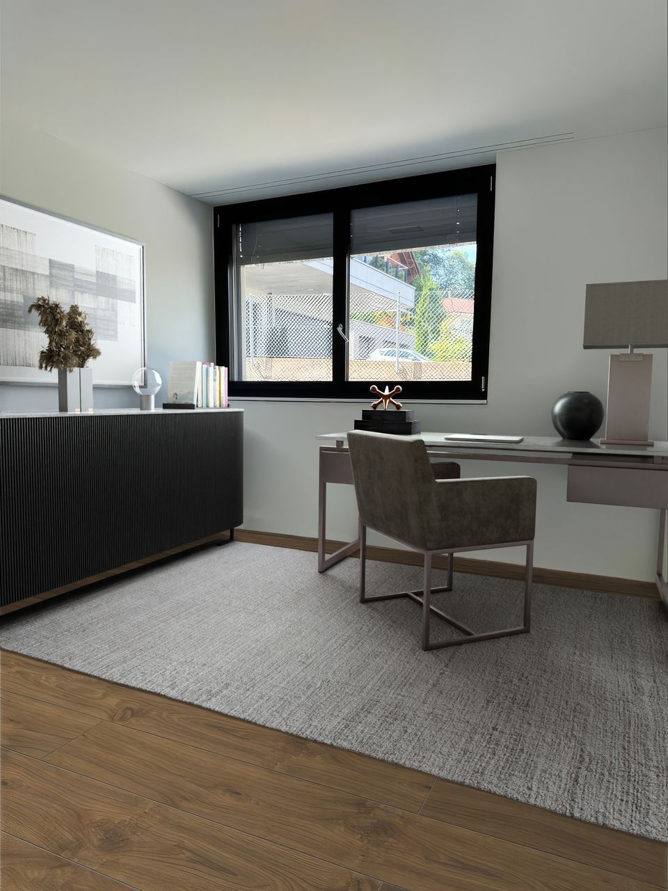 Stilvolle 3,5-Zimmer-Terrassenwohnung im Neubau-Zweifamilienhaus - Visualisierung