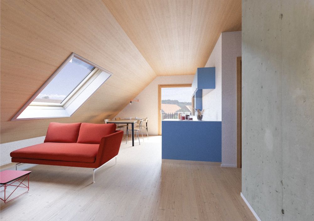 "Neubauwohnung im neu erstellten Holzhaus im Herzen des Berner Seelandes" -  Bild 1