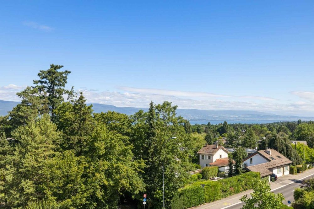 Exklusiv: Luxuswohnung in Vésenaz - la vue depuis la chambre parentale