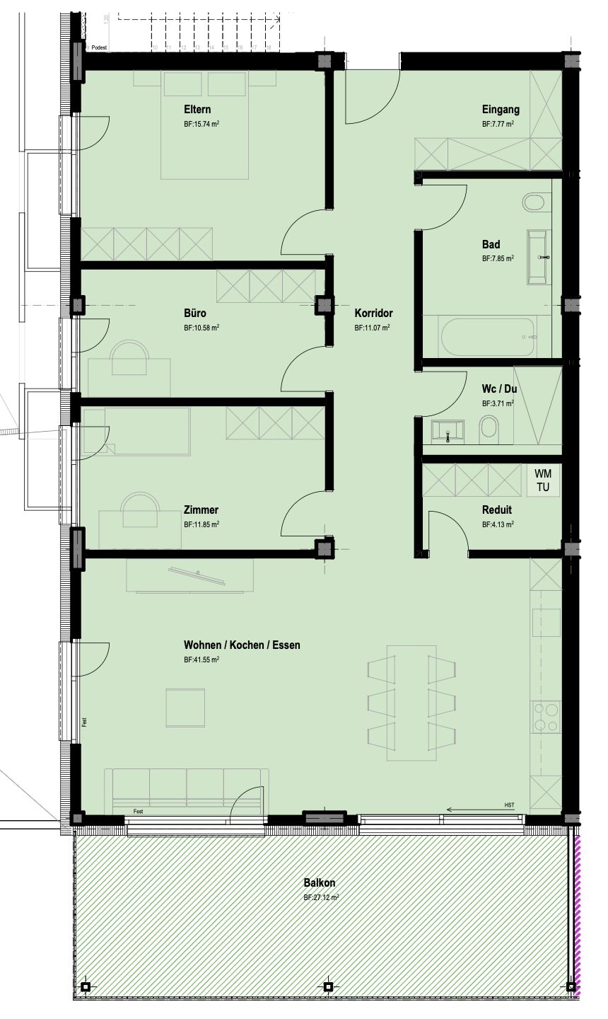 Erstvermietung: Moderne 4.5-Zimmer-Neubau-Wohnung mit Terrasse und schöner Aussicht in Trimbach -  Bild 13