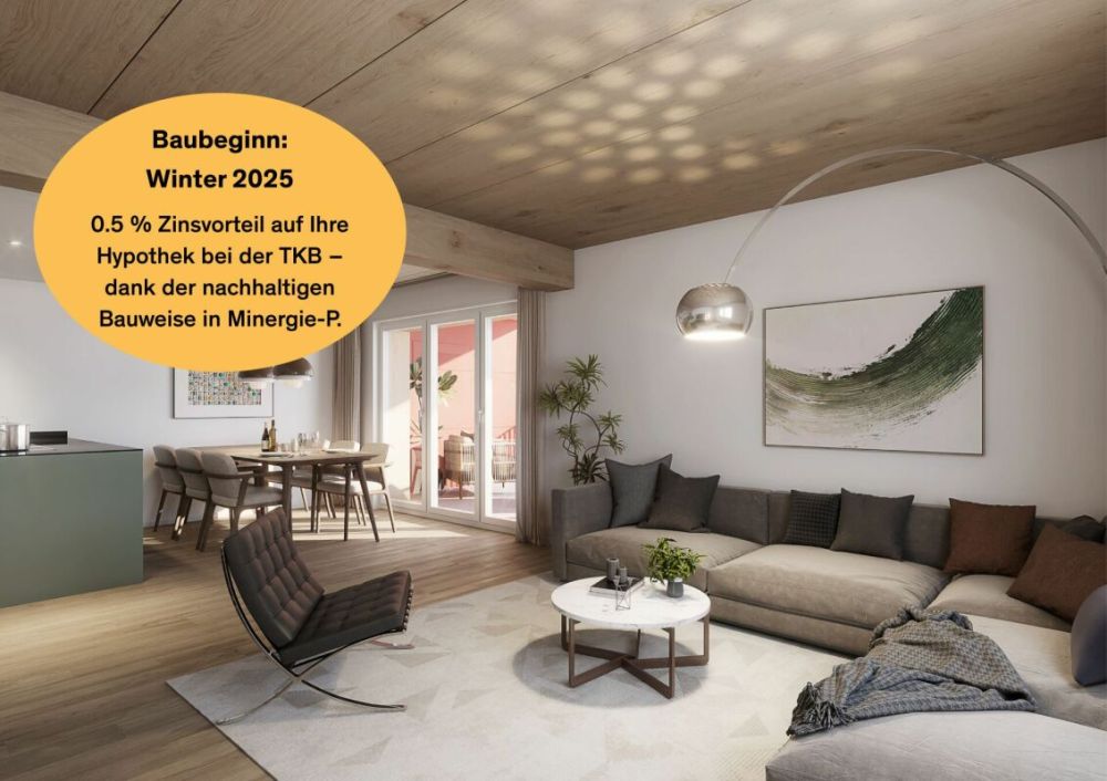 Neubauprojekt "zur Wiesegg" - Obergeschosswohnung in hochwertiger Holzbauweise (Minergie-P) an ruhiger, sonniger Lage - Bild 1