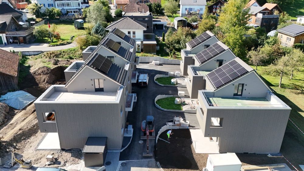 Modernes Reiheneinfamilienhaus in Sax zu kaufen - Vorne