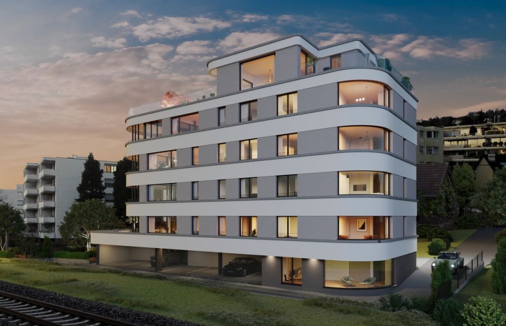 Baufreigabe Erteilt: 3.5/4.5 Zimmer Terrassenwohnung im 1. OG - Fortuna Meilen Aussen rechts