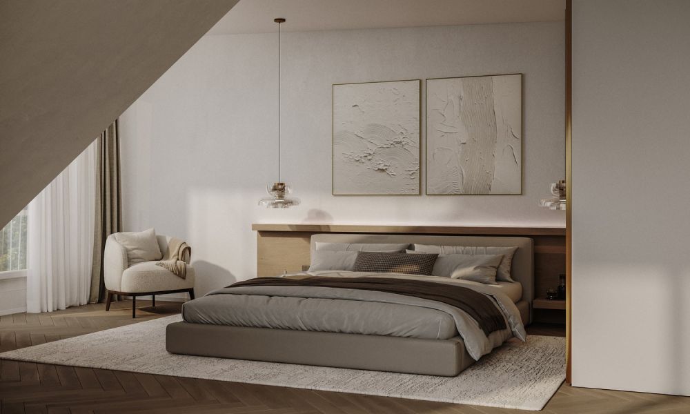 Wohnen im Moment vollkommener Balance - Schlafzimmer