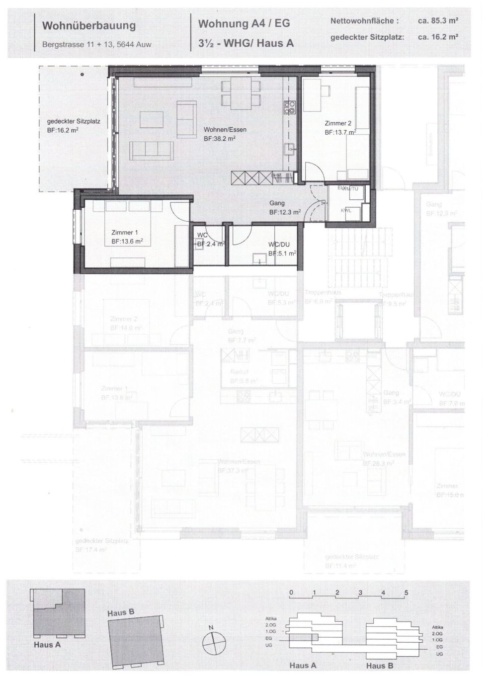Moderne 3-Zimmer-Wohnung in Auw - Neubau mit Minergie-Zertifizierung -  Bild 4