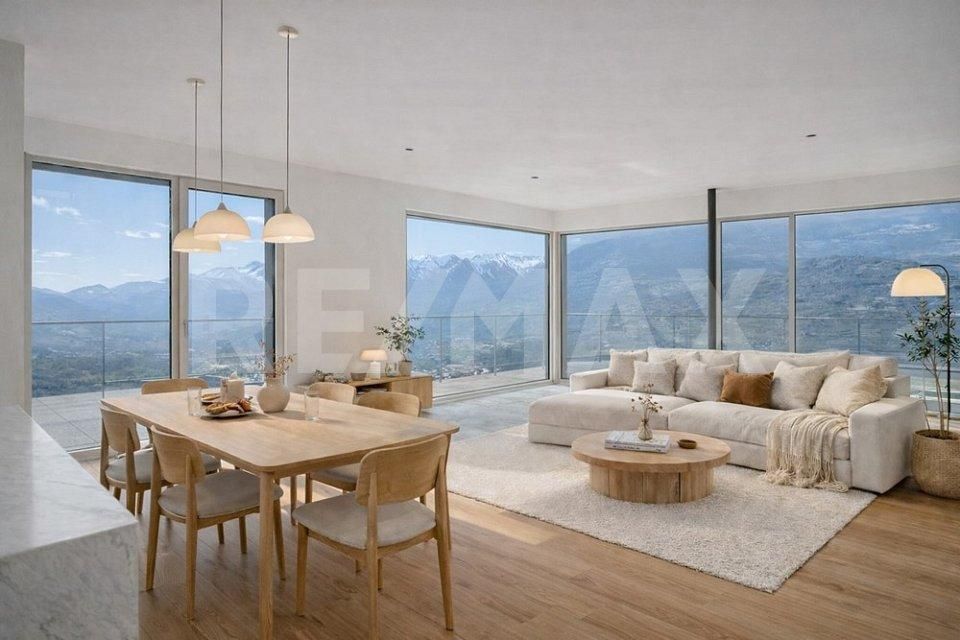Penthouse neuf | 4.5p 128m² + terrasse panoramique 150m² sur 2 côtés — Hauteurs de Sion - Appartement 4.5 pièces - image - 1