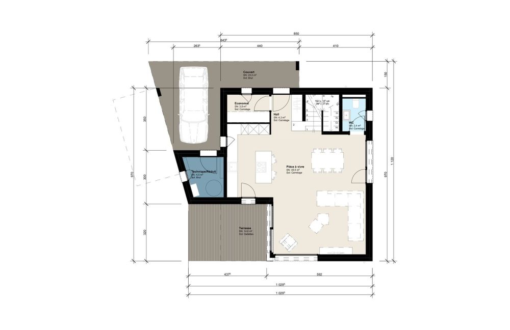 Maison contemporaine de 4.5 pièces - St-Pierre-de-Clages -  Bild 4