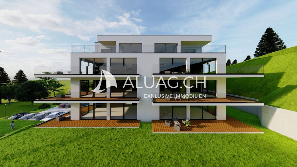 ATTIKA WOHNUNG NEUBAUPROJEKT PANORAMA - Jede Wohnung verfügt über einen grosszügigen Balkon oder eine weitläufige Terrasse mit idyllischer Aussicht