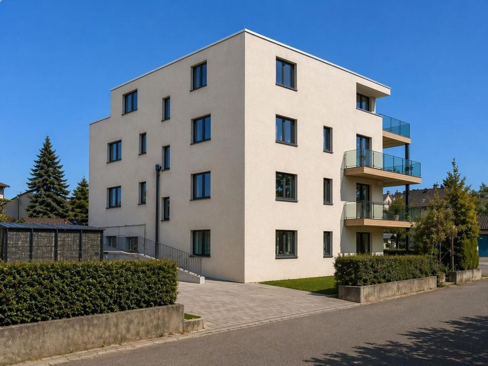 NEUBAUWOHNUNGEN IN GERLAFINGEN - MODERN, ZENTRAL UND HOCHWERTIG - Visualisierung- Rückseite