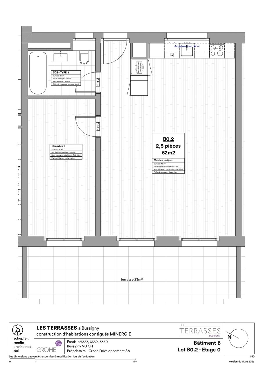 Promotion "Les Terrasses" à Bussigny - Plan lot B0.2