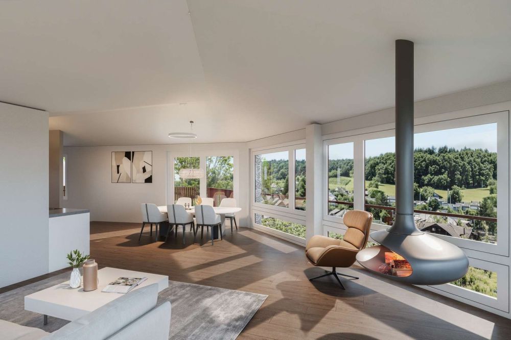 3.5-Zimmer-Maisonette - modernes Wohnen über 2 Etagen -  ?Zu den Reben? - Ess-/Wohnzimmer