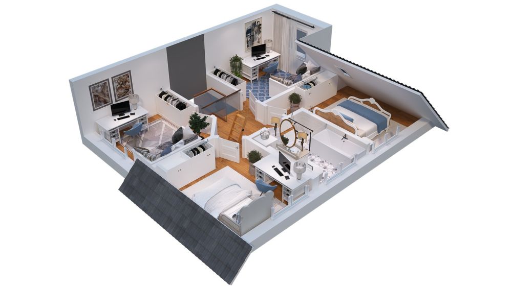 TIME TO RELAX-FAMILIENHEIM--5.5 ZIMMER MAISONETTE, 140M2 INKL. 1 TGPP - 3D: DACHGESCHOSS