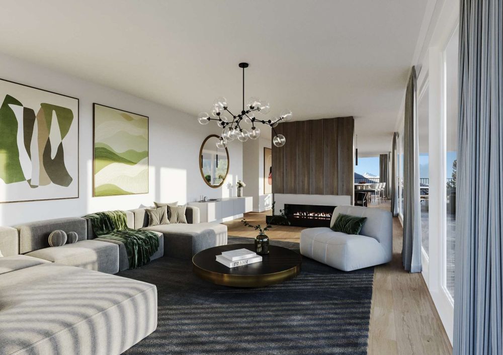 Luxuriöse Neubau Attikawohnung an zentraler Lage - Wohnung 201_Wohn- _ Essbereich