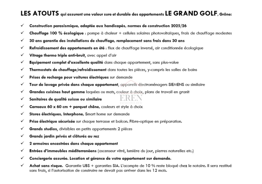 Appartement 2,5 pièces avec grande terrasse de 42,50 m2 - Promotion "Le Grand Golf" à Grône - Appartements neufs à vendre