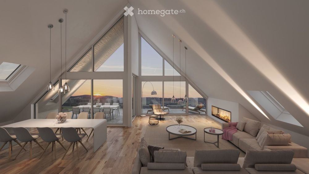 Exklusive 5/6 Zimmer Maisonette Dachwohnung mit Panoramablick und fantastischer Weitsicht -  Bild 2