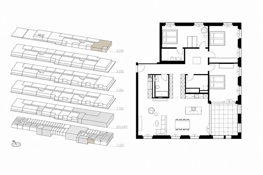 Chur - 4½-Zimmer-Attikawohnung im Neubau «CHURAVITA» -  Bild 2