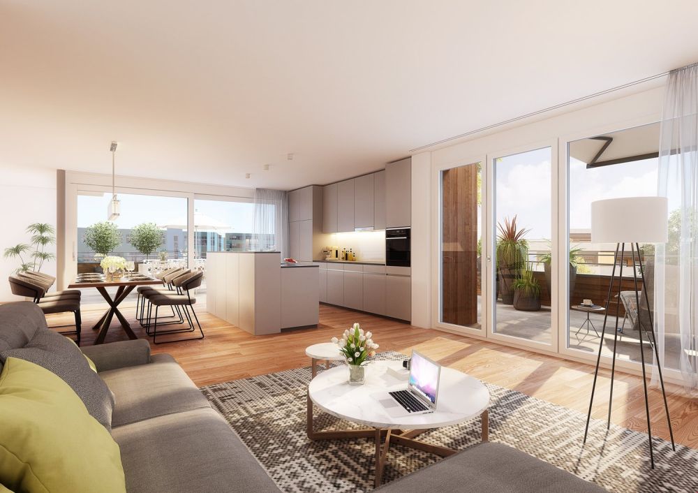 3. Obergeschoss: 4.5-Zimmer-Wohnung Südwest im Weihermattpark -  Bild 7