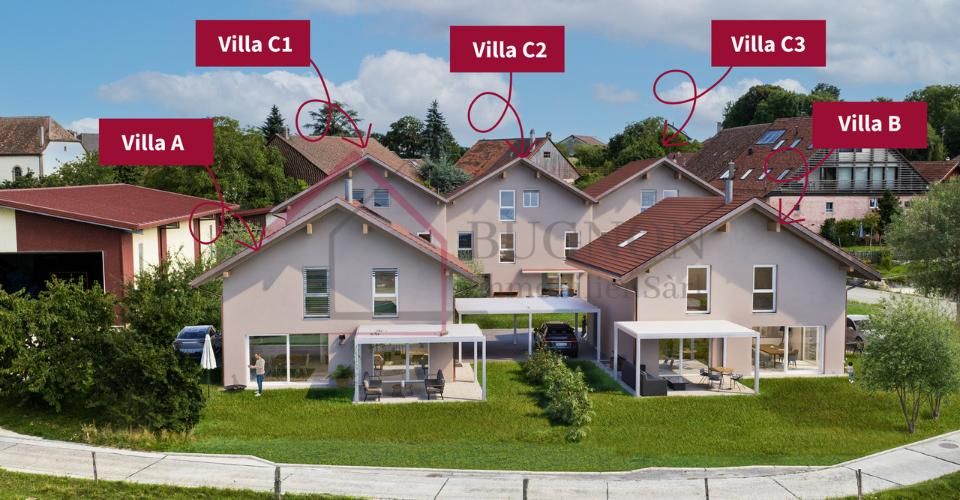 LES VILLAS DU GRAND PRÉ Villa mitoyenne de 4.5 pièces – Lot C1 - Maison contiguë 4.5 pièces - image - 11