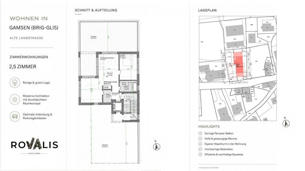 Moderne 2.5-Zimmer-Neubauwohnung mit Bergblick in Gamsen -  Bild 10