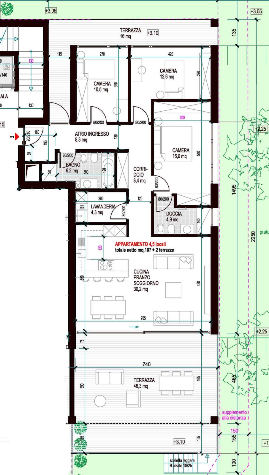 Nuovo appartamento con grande giardino in zona comoda e tranquilla -  Bild 12