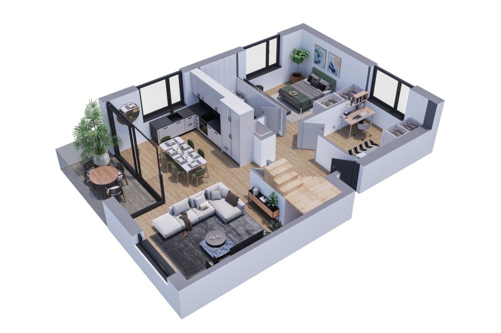 DUPLEX DANS LES COMBLES AVEC LOGGIA - VUE PANORAMIQUE - EN EXCLUSIVITÉ - Lot n°20 - 5,5 pièces - 2ème + Combles