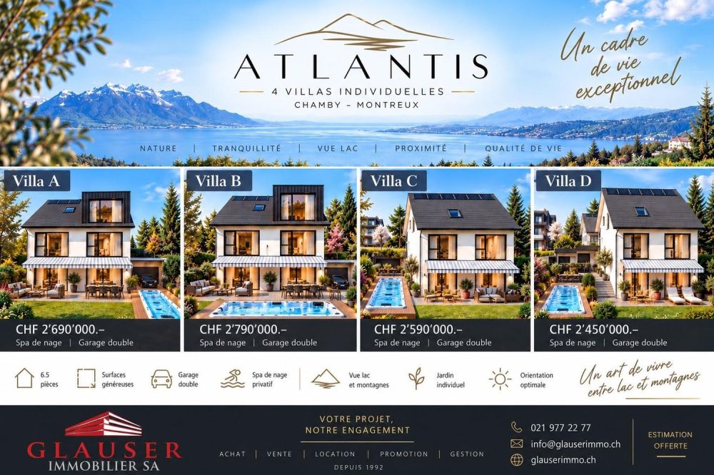 ATLANTIS | 4 villas individuelles d'exception | Chamby-Montreux -  Bild 1
