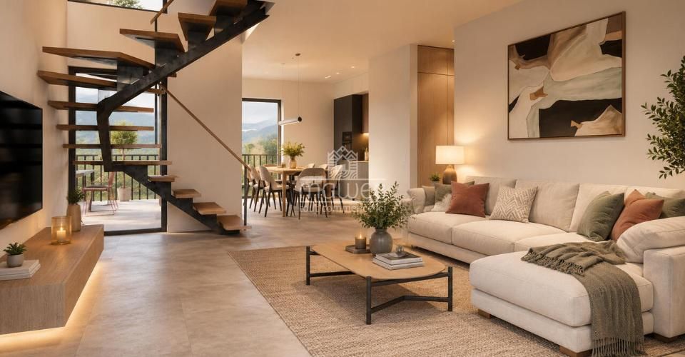 Un cadre de vie privilégié pour cette villa au design élégant ! - Maison contiguë 4.5 pièces - image - 7
