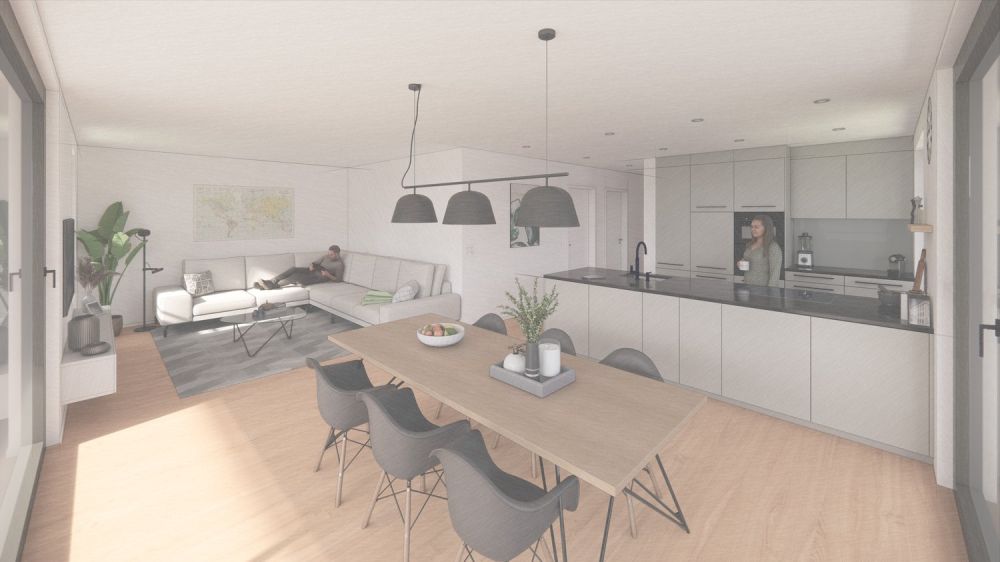Neubauprojekt an der Sonnenstrasse in Nussbaumen  -  Wohnung Nr. 2 - Geschosswohnung -  Bild 3