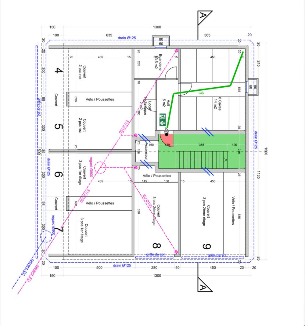 Salgesch immeuble de 8 appartements avec permis de construire en force - Rez-inférieur