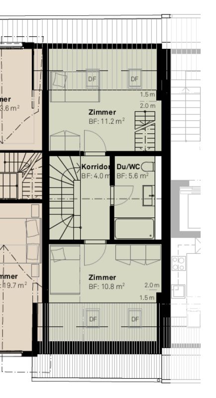 «Dorf Ottikon»: Attraktives Mittelhaus mit viel Freiraum - Bezug ab Februar 2027 - 1. Dachgeschoss