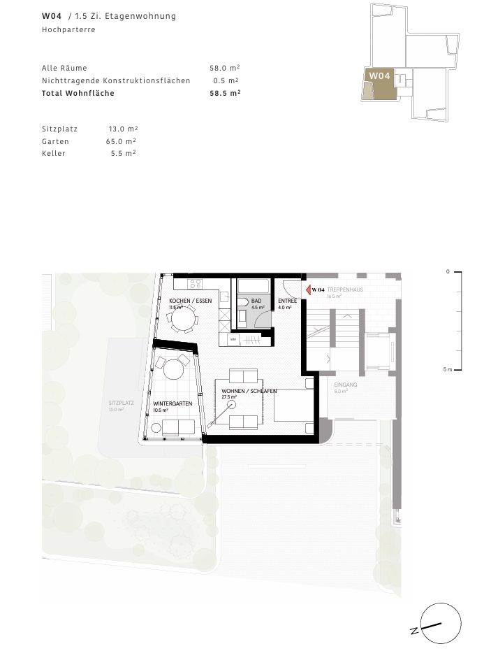 Neubau 1.5-Zimmer-Gartenwohnung Hochparterre -  Bild 6
