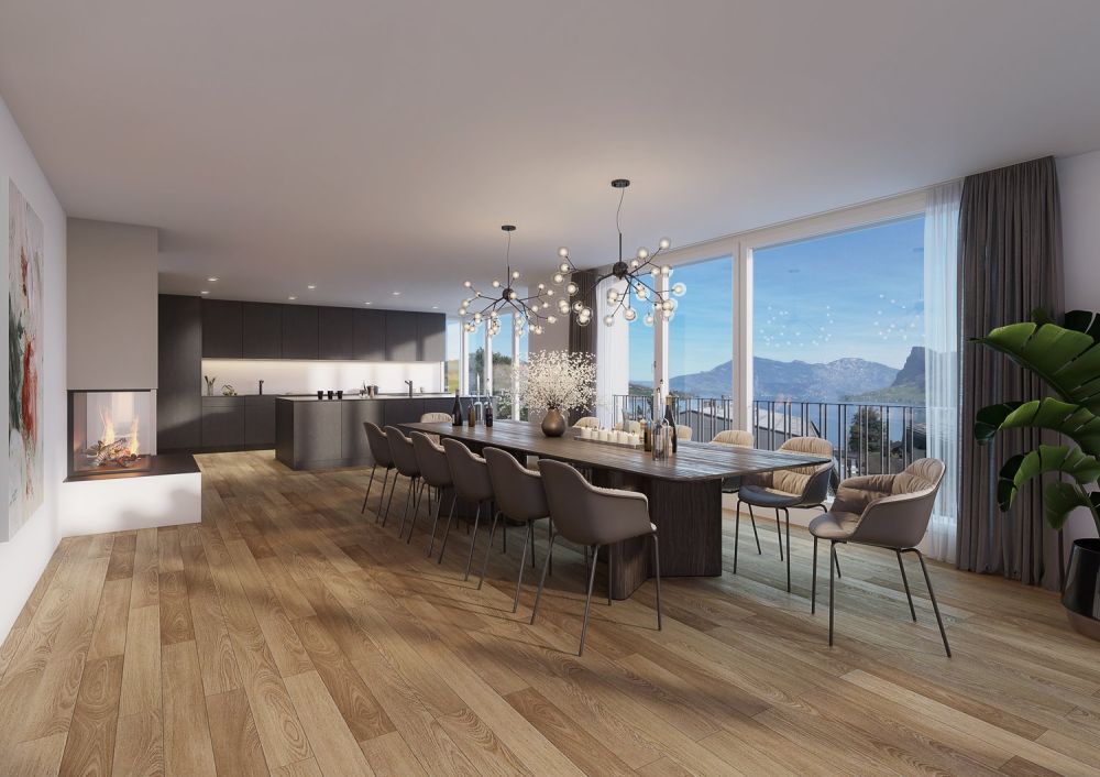 3.5-Zimmerwohnung mit Loggia und Pilatusblick – Neubauwohnung am Mozartweg in Hergiswil" -  Bild 3