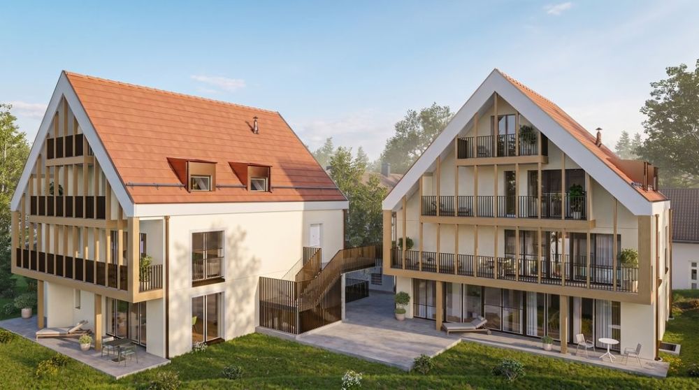 Erstbezug Herbst 2026: moderne 3.5 Zimmer-Wohnung - Visualisierung Aussenansicht