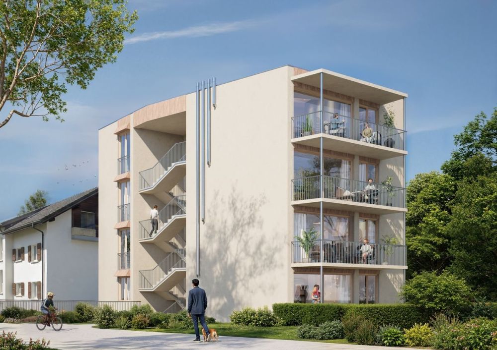 ERABLE 11  Nouvelle PPE de standing  1er étage 4,5 pces  108,8 m² + 2 balcons couverts 20,7 m² - Façade extérieure