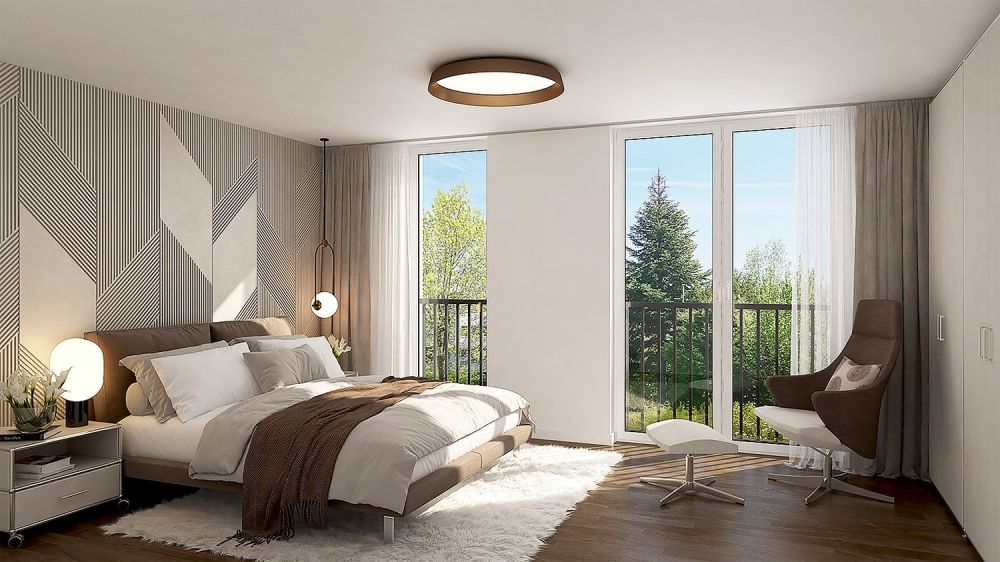 Moderne 3.5-Zimmer-Neubau-Wohnung mit Balkon und Garage in Dornach -  Bild 3