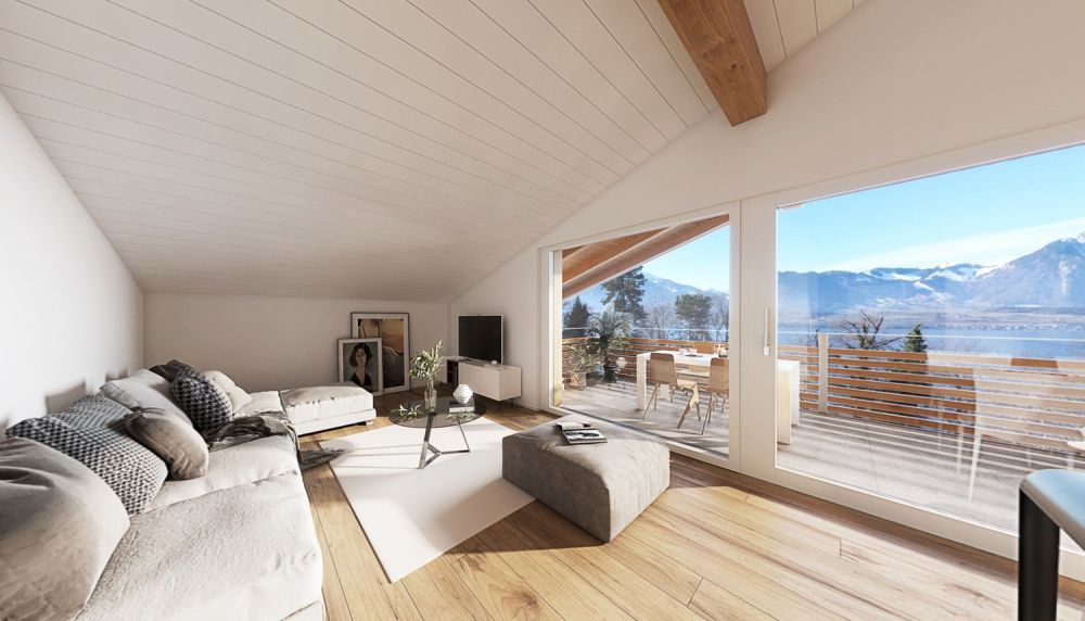 Neubauprojekt 16 Eigentumswohnungen in Gunten (Sigriswil) - Haus A - DG Ost