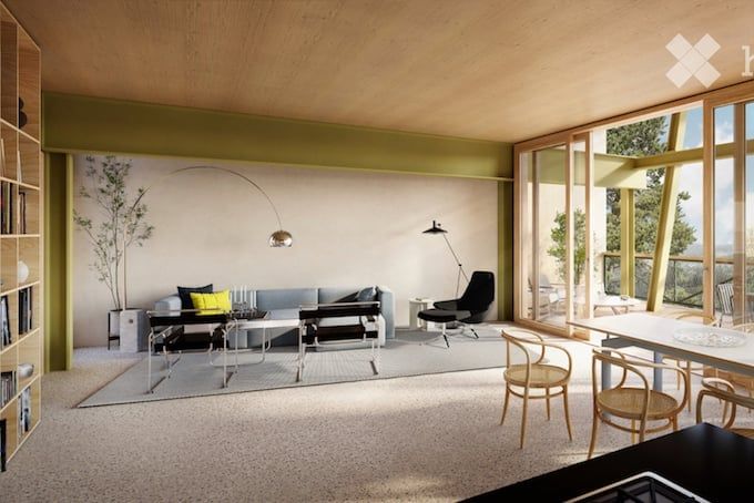 Wohnraum 119 m2, Loggia 30 m2, Raumhöhe 2.94 m, Terrazzo; CHF 1'528'000.- -  Bild 1